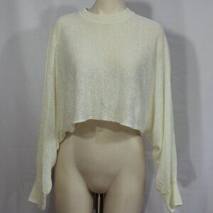 Aritzia Wilfred Free long sleeve round neck ivory color sweater size Small